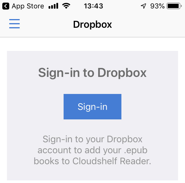 「Sigh-in」をタップ