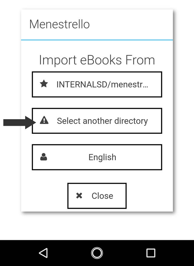 「Select another directry」をタップ