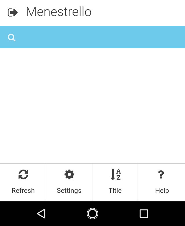 「Menestrello」の初期画面